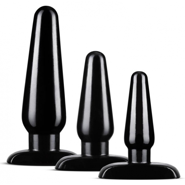 Anal Adventures Basic 3-Plug Kit Schwarz