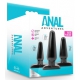 Anal Adventures Basic 3-Plug Kit Negro