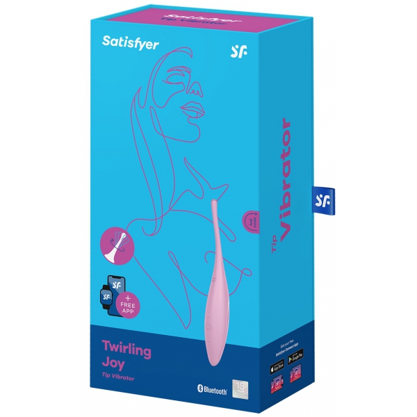 Twirling Joy Satisfyer 17cm Roze Verbonden Stimulator