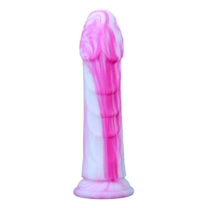 F*CK MY COLOR Dildo in silicone Meryl 18 x 5cm Bianco-Rosa