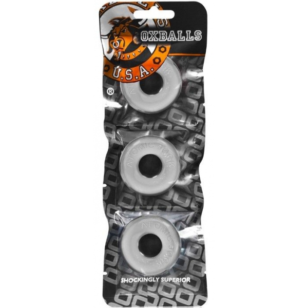 Pack of 3 mini transparent Oxballs cockrings