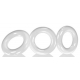 Lot de 3 Anneaux péniens Oxballs WILLY RINGS Blanc