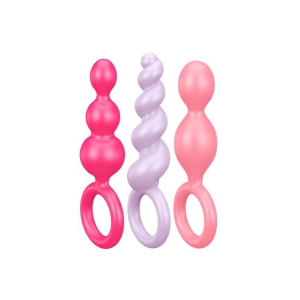 Kit 3 Silicone Booty Call Satisfyer 9.5 x 2.5cm Rozen