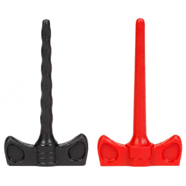 Aste dell'uretra in silicone x 2 viti di arresto 7 cm - Diametro da 4,5 a 7 mm