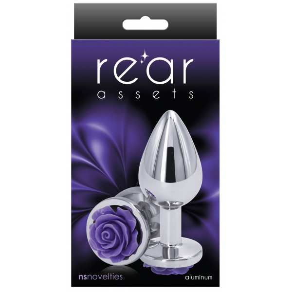 Jewelry Plug Rear M 7 x 3.4cm Silver-Purple