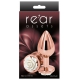 REAR M 7 x 3.4cm Pink-White Jewel Plug