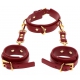 D-Ring Collar with Wrist Cuffs Taboom Red