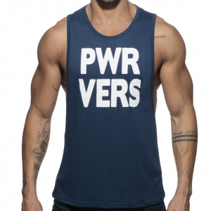 Addicted POWER VERS Tank Top Navy