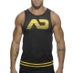 FETISH AD MESH Tank Top Black-Yellow