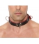 Bondage halsband deluxe zwart-rood