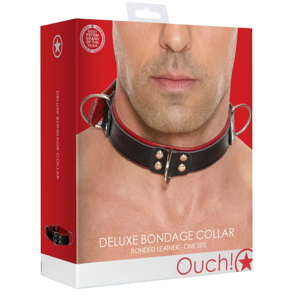 Deluxe Bondage Necklace Black-Red