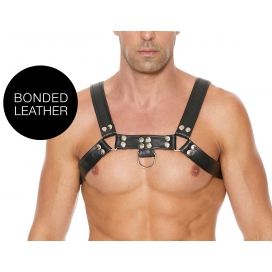 Ouch! Harness Pettorina per bulldog nera