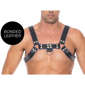 Ouch! Harness Chest Bulldog Hebegurt Schwarz-Blau