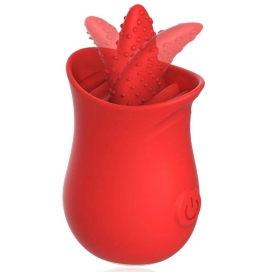 Estimulador de Clítoris Flor de Lengua Rojo