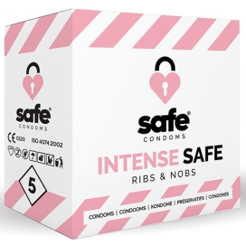 Safe Condoms Preservativi testurizzati INTENSE SAFE x5