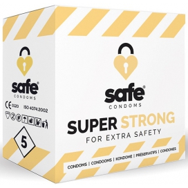 Safe Condoms Condones gruesos SUPER FUERTE Safe x5