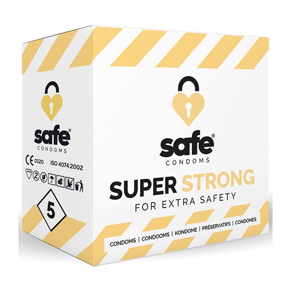 Condones gruesos SUPER FUERTE Safe x5