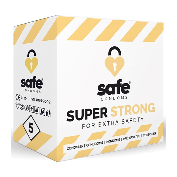 SUPER STRONG Safe dickwandige Kondome x5