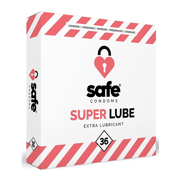 SUPER LUBE Preservativi lubrificati sicuri x36