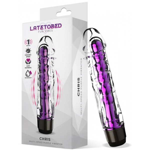 Vibrating Dildo Chris 14 x 3.3cm Purple