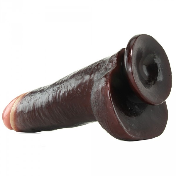 Dildo XXL Galo Preto Realista 25 x 7 cm