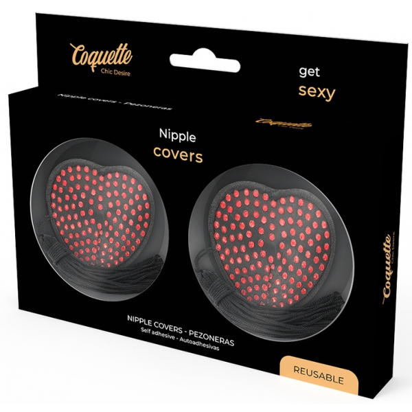 Pearl Red adhesive nipple covers