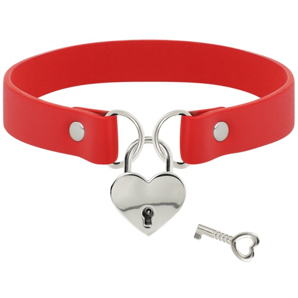 Collar Coquette Colgante Corazón Rojo