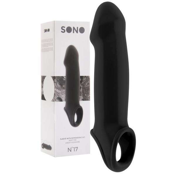 SONO 17 - Penis sheath Smooth black 20 x 5.5cm