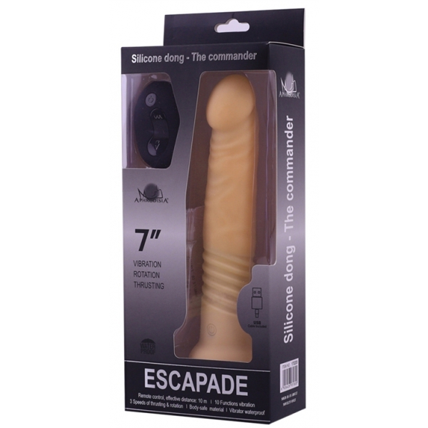 De Commander vibrerende dildo 19 x 3.7cm