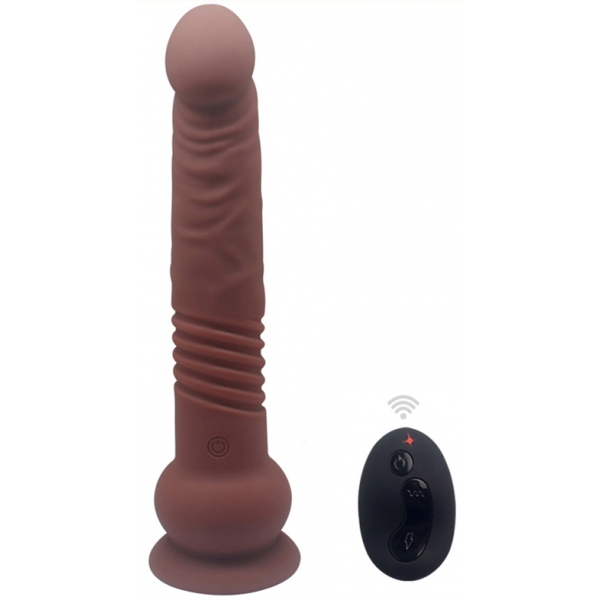 Consolador vibrador The Commander 19 x 3,7cm Marrón