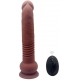 Consolador vibrador The Commander 19 x 3,7cm Marrón