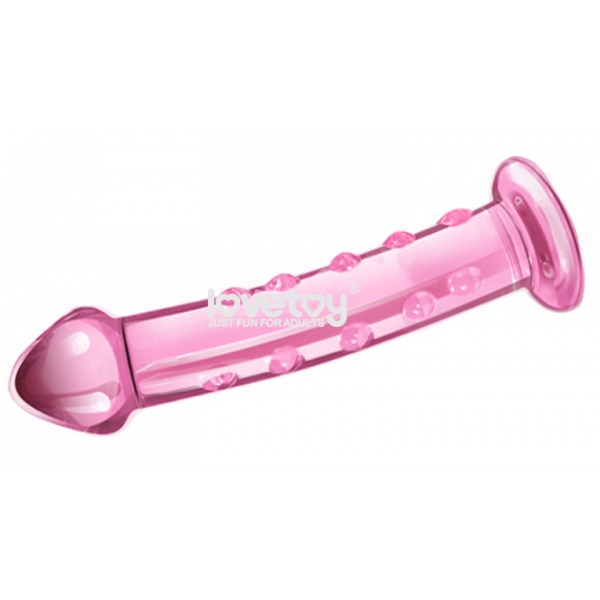 Glass dildo Gloria 15 x 4cm Pink