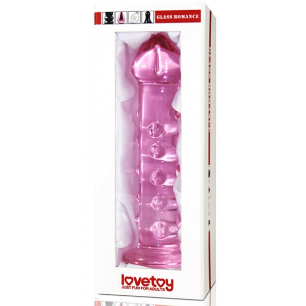 Glass dildo Gloria 15 x 4cm Pink