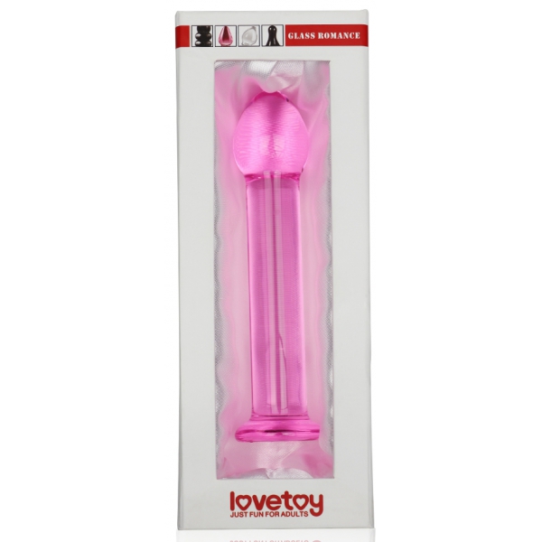 Glass dildo Romande Right 15 x 3.3cm Pink