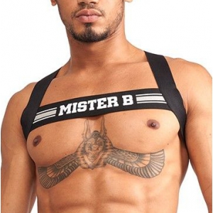 Mr B - Mister B X-Back Elastic Harness Black-Gray