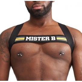 Mr B - Mister B X-Back Elastic Harness Black-Yellow
