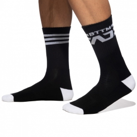 Addicted AD BTTM Socks Black-White