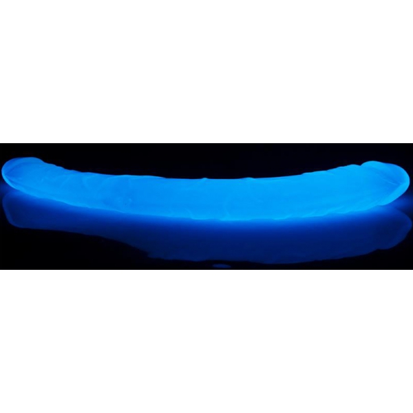 Dildo doppio fosforescente Lumino 37 x 3,5 cm