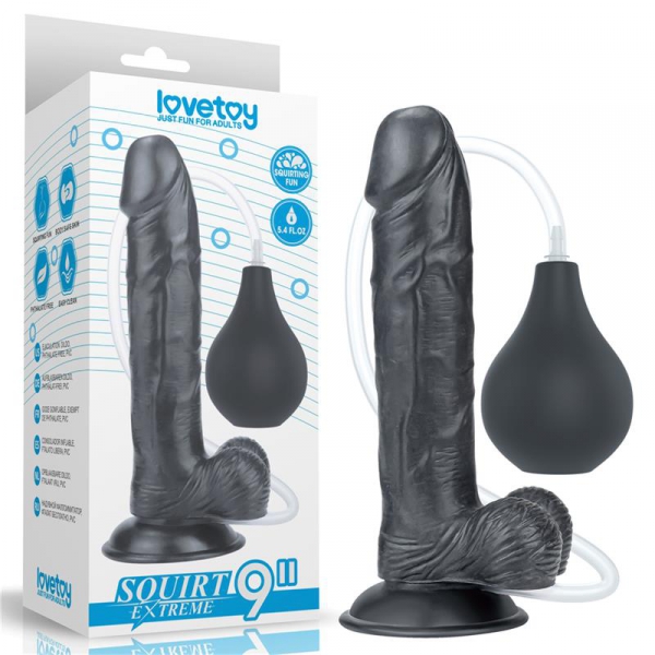 Squirt Abspritzdildo 20 x 4.5cm Schwarz