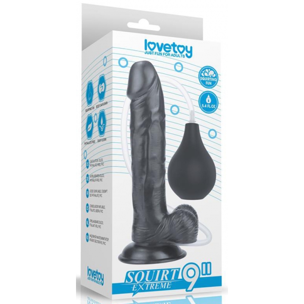 Squirt Dildo 20 x 4.5cm Black