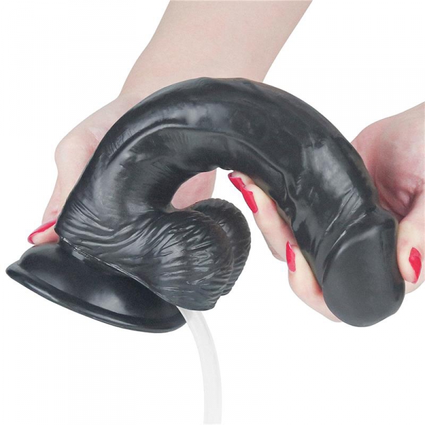 Spuit Dildo 18 x 4.5cm Zwart