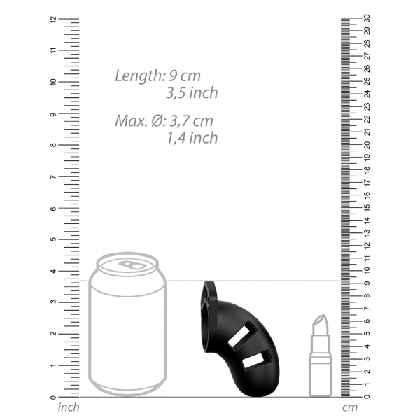 ManCage Silikon-Keuschheitsgürtel Modell 20 - 9 x 3.5cm