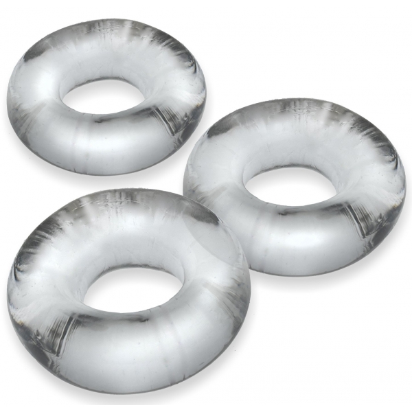 Conjunto de 3 galos gordos Willy Clear Cockrings