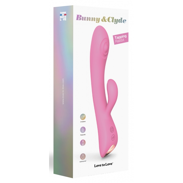 Vibro Konijn Bunny & Clyde Love to Love 22cm Roze