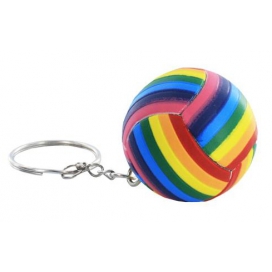 Rainbow Balloon Key Chain