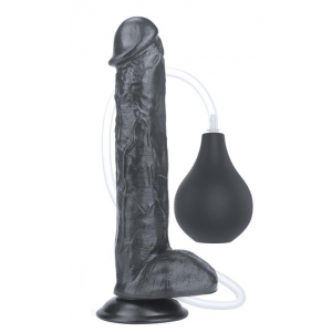 LoveToy Dildo realistico Squirt 22 x 4,5 cm Nero