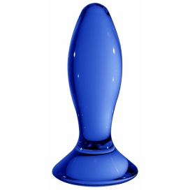 CHRYSTALINO Glas Volgerplug Blauw 9 x 3.5cm