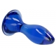 Glass Follower Plug Blue 9 x 3.5cm