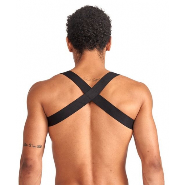 Imbracatura elastica X-Back nero-rosso