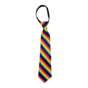 Pride Items Gravata arco-íris com elástico 35cm